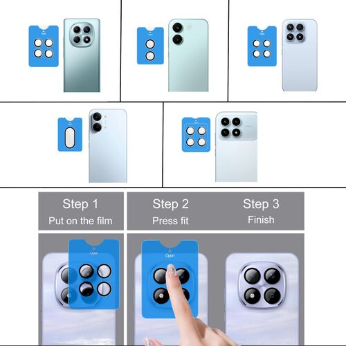 Kamera Schutzglas Linsenschutz f�r Xiaomi Modelle 9H Hartglas mit Anbringhilfe