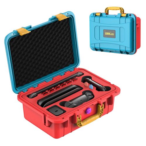Transport Koffer Switch Hartschale Aufbewahrung Case Rot Blau