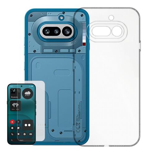 + Schutzglas f�r Nothing Phone 4a 2 in 1 TPU Schutz + 9H Hartglas