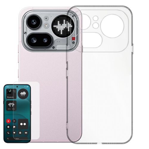 + Schutzglas f�r Nothing Phone 4a Pro 2 in 1 TPU Schutz + 9H Hartglas