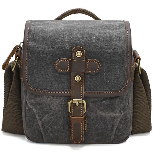 Canvas Kamera Tasche mit Trennf�chern Tragbar Schutz Gr��e S Grau