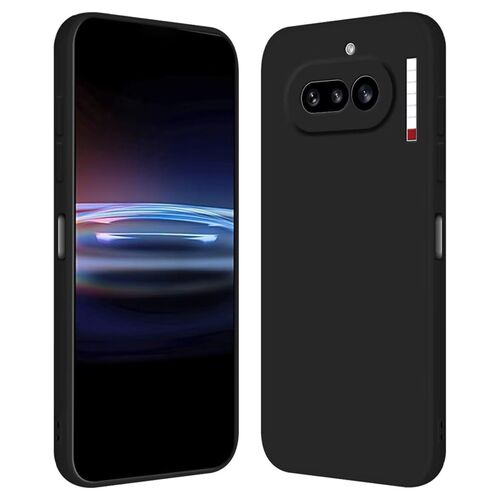 f�r Nothing Phone 4a TPU Silikon Slim D�nn Flexibel Cover Schwarz
