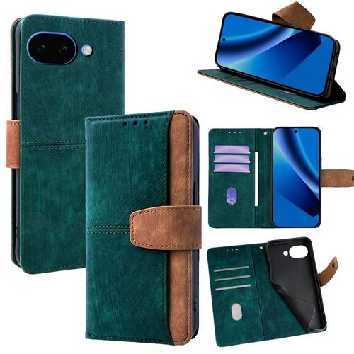 Klapph�lle f�r Google Pixel 10a RFID Schutz Kartenfach Case Gr�n