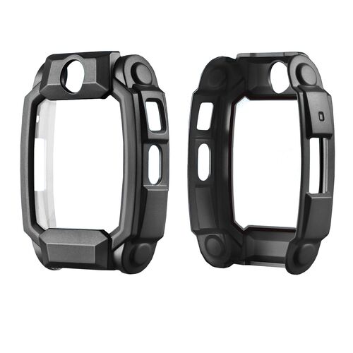 + Schutzglas f�r Imoo Watch Phone Z10 Full Cover Case Schwarz