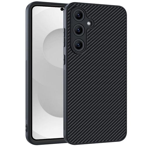 Carbonfaser Textur Druck f�r Samsung Galaxy S26 Plus Hybrid Schwarz