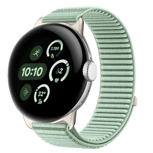 Nylon f�r Google Pixel Watch 4 / 3 45mm Klettverschluss Band T�rkis