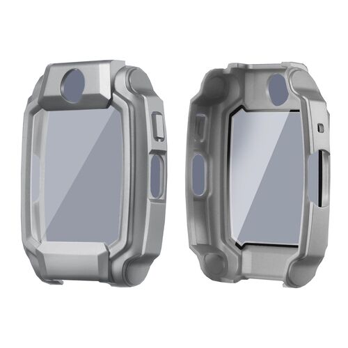 + Schutzglas f�r Imoo Watch Phone Z11 Full Cover Case Grau
