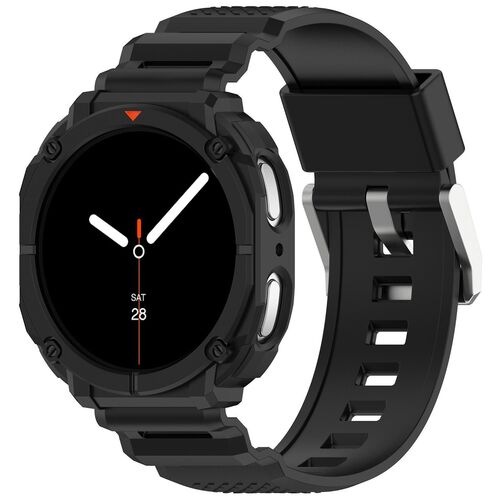 mit TPU H�lle f�r Samsung Galaxy Watch 8 40mm 2 in 1 Band Case Schwarz
