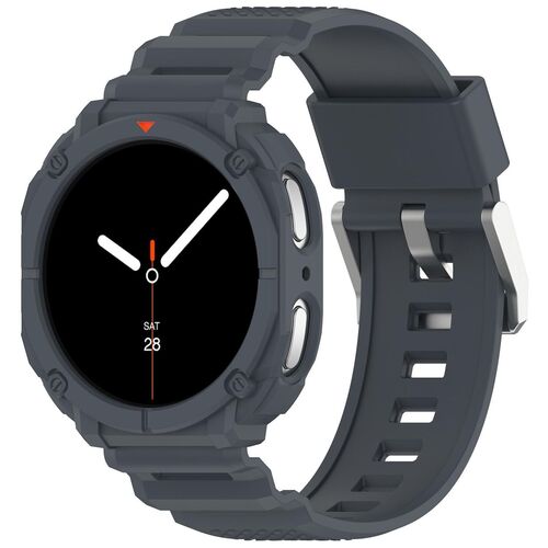 mit TPU H�lle f�r Samsung Galaxy Watch 8 44mm 2 in 1 Band Case Grau
