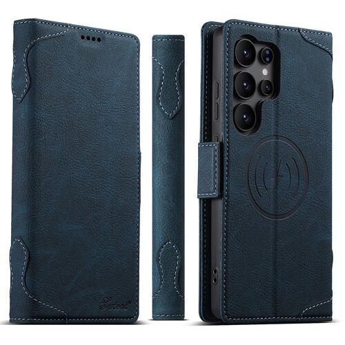 Klapph�lle f�r Samsung Galaxy S26 Ultra MagSafe Kartenfach Blau