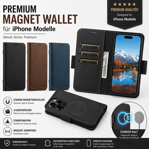 Handy H�lle Klapph�lle Apple iPhone 17 Pro Pro Max MagSafe Kartenfach Stand Case