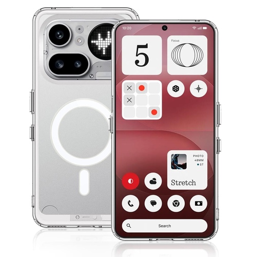 MagSafe f�r Nothing Phone 4a Pro Silikon TPU Kristallklar Sto�fest 