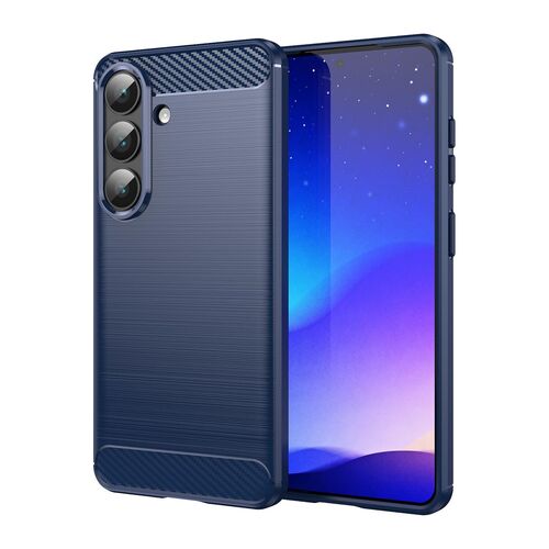 f�r Samsung Galaxy S26 Carbon Design Brushed Design TPU Blau