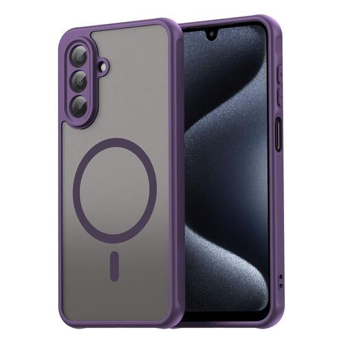 MagSafe f�r Samsung Galaxy A17 5G TPU Hybrid Kameraschutz Matt Lila