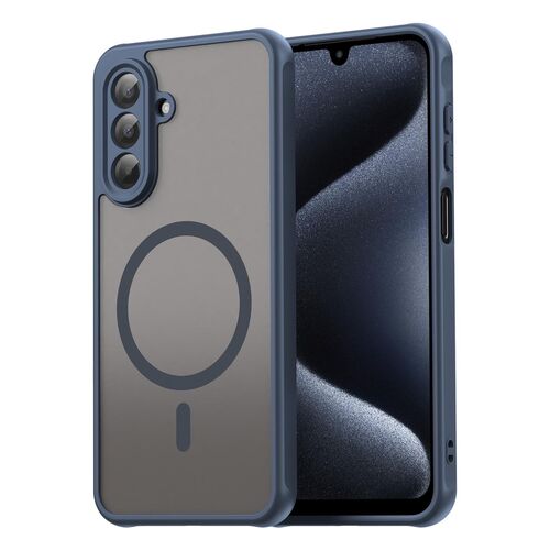 MagSafe f�r Samsung Galaxy A26 5G TPU Hybrid Kameraschutz Matt Blau