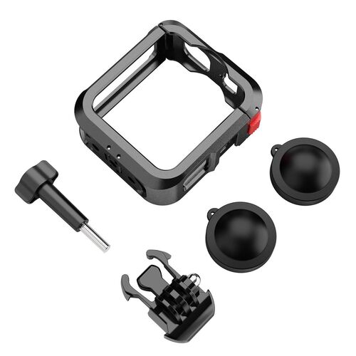 Cage Rahmen f�r GoPro Max 2 Aluminium Schutzgeh�use mit Dual Cold Shoe