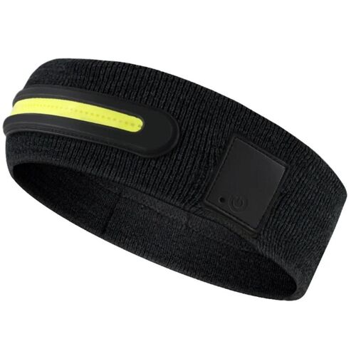 LED Sport Stirnband f�r Nachtlauf Schwarz