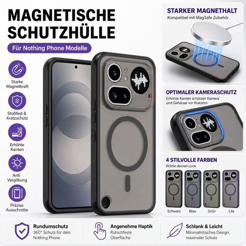 Handyh�lle Magnet MagSafe f�r Nothing Phone 4a / Pro Kameraschutz Hardcover Matt