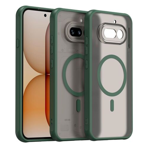 MagSafe f�r Nothing Phone 4a TPU Hybrid Kameraschutz Matt Gr�n