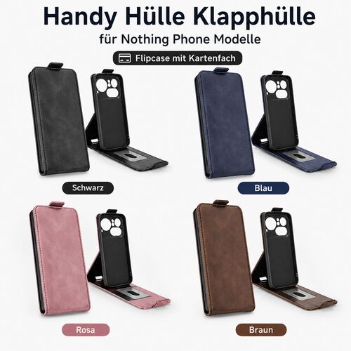Handy H�lle Klapph�lle f�r Nothing Phone 4a / 4a Pro Flipcase mit Kartenfach