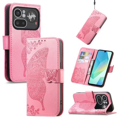 Klapph�lle f�r Nothing Phone 4a Pro Flipcase Design Wallet Pink