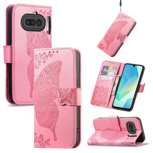 Klapph�lle f�r Nothing Phone 4a Flipcase Design Wallet Pink
