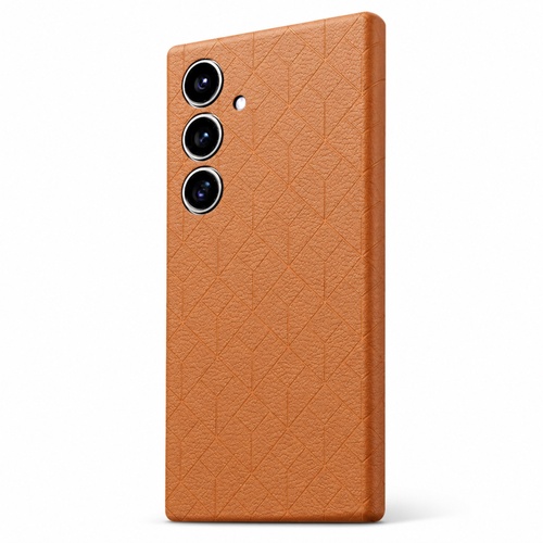 Backcover f�r Samsung Galaxy S26 5G Gepr�gtes Gittermuster Braun