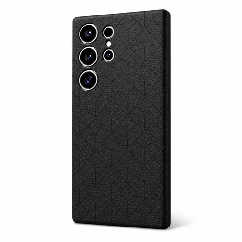 Backcover f�r Samsung Galaxy S26 Ultra 5G Gepr�gt Gittermuster Schwarz