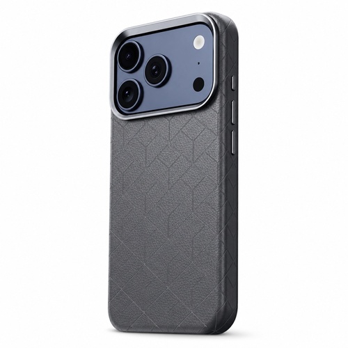 Backcover Schutz Apple iPhone 17 Pro Max Gepr�gt Gittermuster D-Grau