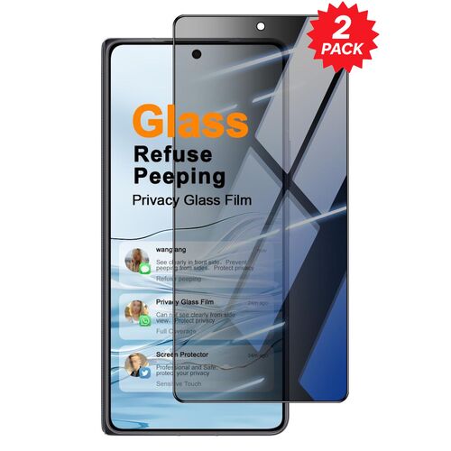 Privacy 2x f�r Honor Magic V6 Display 9H Hartglas Blickschutz