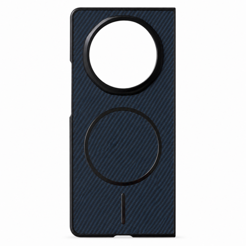 MagSafe f�r Honor Magic V6 Magnetisches Case Carbon Struktur Blau