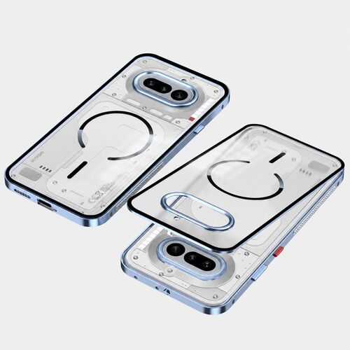 Metall Snap Rahmen f�r Nothing Phone 4a Magnetisches Mattes Case Blau