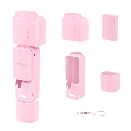 Silikon Schutzh�lle Shockproof f�r DJI Osmo Pocket 4 Zubeh�r Pink