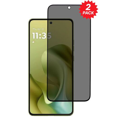 Privacy 2x f�r Motorola Moto G87 5G Display 9H Hartglas Blickschutz