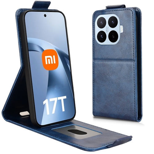 Flipcase Kunstleder F�r Xiaomi 17T Klapph�lle mit Kartenfach Blau