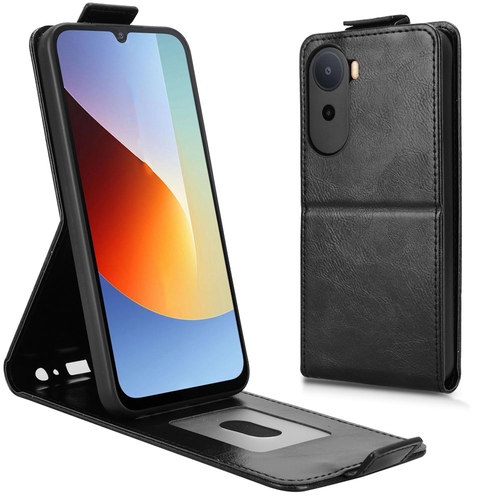 Flipcase F�r Xiaomi Redmi A7 Pro 4G Klapph�lle mit Kartenfach Schwarz