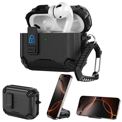 360 Grad + Handyhalterung f�r Apple AirPods Pro 3 Milit�r Karabiner