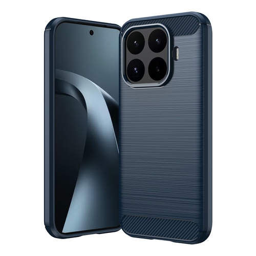 f�r Xiaomi 17T Pro Carbon Design Brushed Design TPU Blau