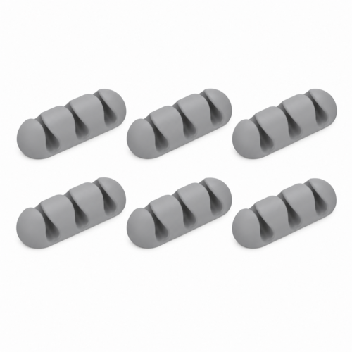 6x Universal Kabel Halterung 3-Holes Cable Clip Silikon Lade Zubeh�r 
