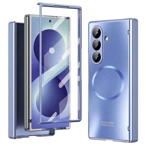 Klapph�lle + H9 Display Glas Samsung Galaxy Z Fold8 Ultra 5G Blau