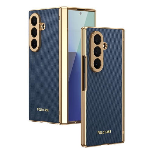 Klapph�lle + H9 Display Glas Samsung Galaxy Z Fold8 Ultra 5G Blau