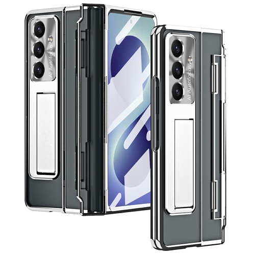 Klapph�lle + H9 Display Glas Samsung Galaxy Z Fold8 Ultra 5G Silber
