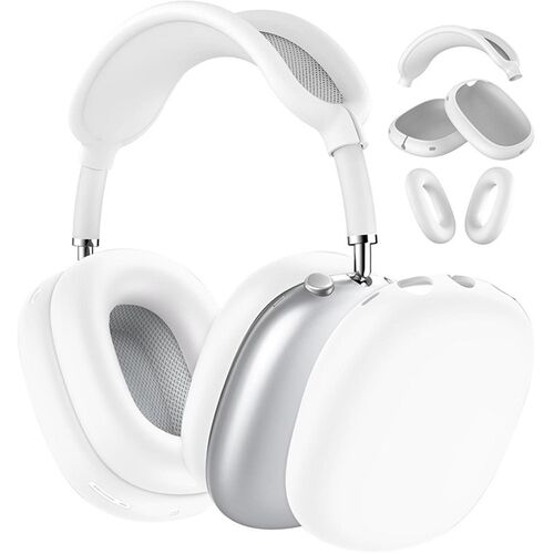 3 in 1 Silikon Schutzh�lle f�r Apple AirPods Max / Max 2 Wei� Zubeh�r