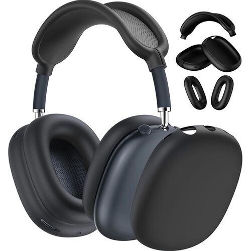 3 in 1 Silikon Schutzh�lle f�r Apple AirPods Max / Max 2 Black Zubeh�r