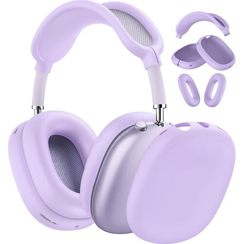 3 in 1 Silikon Schutzh�lle f�r Apple AirPods Max / Max 2 Lila Zubeh�r