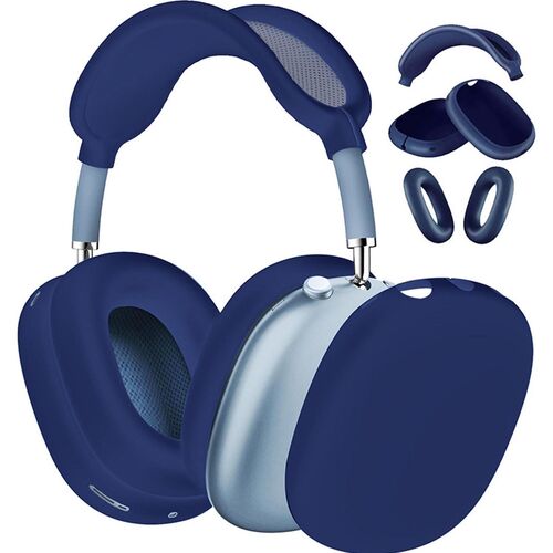 3 in 1 Silikon Schutzh�lle f�r Apple AirPods Max / Max 2 Blau Zubeh�r