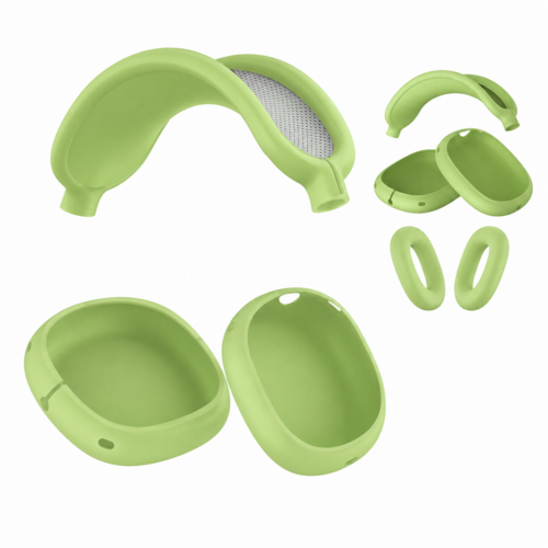 3 in 1 Silikon Schutzh�lle f�r Apple AirPods Max / Max 2 Gr�n Zubeh�r