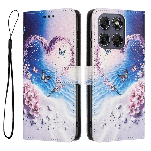Handyh�lle Kunstleder f�r Motorola Moto G87 G77 G67 5G Cover Tasche Print Motiv 