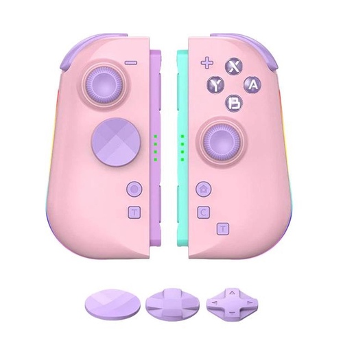 F�r Nintendo Switch 2 Split Controller Hall Joysticks und RGB Rosa