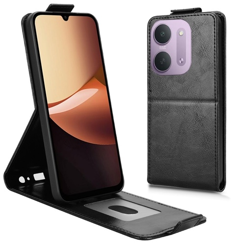 Kunstleder Xiaomi Redmi 17C 5G Klapph�lle Tasche Kartenfach Schwarz